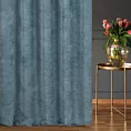 Zasłona szyta na taśmie 5 cm jasnoniebieska z tkaniny szenilowej z efektem melanżu