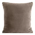 Poszewka na poduszkę 45x45 cm beżowa z miękkiej futrzanej tkaniny NINA