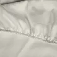Prześcieradło z gumką 220x200 cm z satyny bawełnianej kolor kremowy 125 g/m2 DINA Diva Line