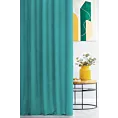 Zasłona szyta na taśmie 5 cm ADESSA ciemnoturkusowa z miękkiej tkaniny o welurowej strukturze