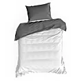 Pościel 140x200 cm bawełniana kolor biały, stalowy dwustronna NOVA 3