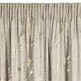 Zasłona welwetowa beżowo, złocista zdobiona marmurkiem 140x270 cm taśma - MOLLY