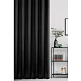 Zasłona szyta na taśmie 5 cm czarna z tkaniny strukturalnej z delikatnym połyskiem