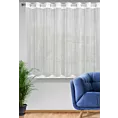 Firana biała z drobnej siateczki zakończona ozdobną koronką 300x145 cm przelotka MAYA