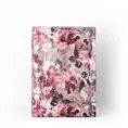 Komplet podkładek 4 szt 30x40 cm różowo, pudrowy dwustronnych welwetowych VELVET 1 z nadrukiem barwnych kwiatów