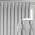 Zasłona srebrna o płóciennym splocie z efektem melanżu 80x270 cm (wymiar podany na gotowo) system flex - JULA