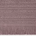 Ręcznik kąpielowy 70x140 cm bawełniany kolor brązowy w stylu boho z frędzlami 500 g/m2 MIRENA