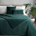 Narzuta dwustronna z przyjemnego futerka i tkaniny barankowej ciemnozielona 170x210 cm NINA Eurofirany Premium