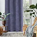 Zasłona granatowa o strukturze sztruksu 140x250 przelotka - JULIE