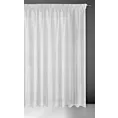 Firana biała o strukturze drobnego deszczyku wzór pionowy 350x250 cm taśma REBECCA