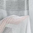 Firana biała z trzema pasami misternej ażurowej aplikacji 140x270 cm taśma/szelki INES