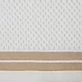 Ręcznik kąpielowy 50x90 cm bawełniany kolor kremowy w pasy 500 g/m2 MADLEN
