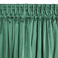 Zasłona ciemnozielona z welwetu zdobiona falbanami 140x250 taśma CHARLOTTE 2