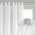 Firana biała z gładkiego matowego woalu 140x250 cm szelki LUCY