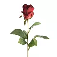 RÓŻA kwiat sztuczny dekoracyjny z płatkami z jedwabistej tkaniny