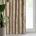 Zasłona brązowo, złocista zdobiona marmurkowym wzorem, welwetowa 140x250 cm przelotka TAMI