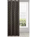 Zasłona czarno, złota z geometrycznym wzorem 135x250 cm przelotka - KAJA