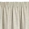 Zasłona ciemnobeżowo, srebrna z dodatkiem lnu i błyszczącym akcentami 140x270 cm taśma - ROSI