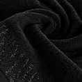 Ręcznik do rąk 30x50 cm bawełniany kolor czarny z ozdobną błyszczącą bordiurą 500 g/m2 MARGO