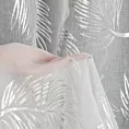 Firana biało, srebrna etamina 140x250 cm przelotka - IDALIA