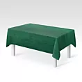 Obrus szyty SAFARI ciemnozielony z miękkiej welwetowej tkaniny z połyskiem