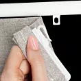 Zasłona ciemnobeżowa z 100% zaciemniającej tkaniny typu blackout 125x270 cm (wymiar podany na gotowo) system flex - NELISA