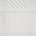 Ręcznik kąpielowy 50x90 cm bawełniany kolor biały ze wzorem zygzaka 500 g/m2 KALIA Reina Line
