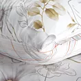Pościel 160x200 cm z mieszanki włókien kolor biały, musztardowy z nadrukiem kwiatów LEA9 Design 91