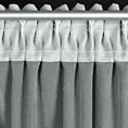 Zasłona srebrna z welwetowego blackoutu 130x250 cm taśma marszcząca