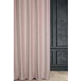 Zasłona szyta na taśmie 5 cm jasnoróżowa z miękkiej półmatowej tkaniny welwetowej