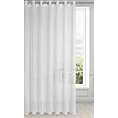 Firana biała z matowej etaminy z efektem deszczyku 300x250 cm przelotka CARLA