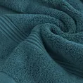 Ręcznik kąpielowy 50x90 cm bawełniany kolor turkusowy 0 twist zdobiony paseczkami 550 g/m2 MOLLY