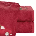 Ręcznik kąpielowy świąteczny 70x140 cm bawełniany kolor czerwony 450 g/m2 SANTA