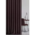 Zasłona szyta na taśmie 5 cm ciemnobordowa z miękkiej tkaniny z efektem melanżu