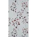 Tkanina firanowa lekka matowa etamina z botanicznym nadrukiem delikatnych gałązek, wykończona obciążnikiem