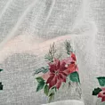 Zazdrostka świąteczna biało, czerwona zdobiona nadrukiem gwiazd betlejemskich 150x60 cm szelki - XSMAS 3