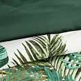 Pościel 140x200 cm kolor zielony, biały z nadrukiem egzotycznych liści DAWOSA Design 91