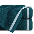 Ręcznik do rąk 30x50 cm bawełniany kolor ciemnoturkusowy w pasy 500 g/m2 MADLEN