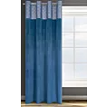 Zasłona granatowa z aplikacją z błyszczącego welwetu 140x250 cm przelotka - AGNES - Design 91