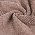 Ręcznik do rąk 30x50 cm bawełniany kolor pudrowy o ryżowej strukturze z welwetową bordiurą 500 g/m2 LOREN