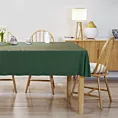 Obrus szyty zielony z miękkiej tkaniny o welurowej strukturze