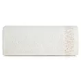 Ręcznik do rąk 30x50 cm bawełniany kolor biały z ozdobną błyszczącą bordiurą 500 g/m2 MARGO