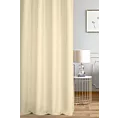 Zasłona szyta na taśmie 5 cm kremowa z tkaniny o naturalnym splocie w stylu eko