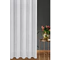 Firana szyta na taśmie 5 cm biała z delikatnej etaminy wykończonej obciążnikiem