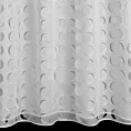 Firana biała z delikatnego woalu zdobiona wycinanym laserowo wzorem 140x250 cm przelotka DEBORA