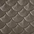 Narzuta welwetowa beżowa 170x210 cm pikowana metodą hot press z motywem rybiej łuski ARIEL Eurofirany Classic