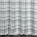 Tkanina zasłonowa z nadrukiem kraty, miękka w dotyku