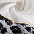 Ręcznik kąpielowy 70x140 cm bawełniany kolor kremowy,czarny z designerską bordiurą 500 g/m2 EVA 22 Eva Minge