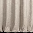 Zasłona szyta na flexach jasnobrązowo beżowa z matowej tkaniny o grubym splocie z efektem melanżu