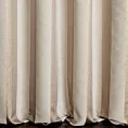 Zasłona szyta na taśmie 5 cm złota z szenilowej tkaniny w klasyczne pionowe pasy przetykane błyszczącą nicią
